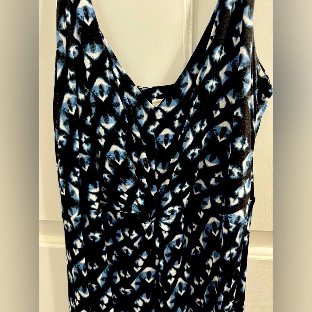 H&M Black and Blue Fitted Sleeveless Tank Top